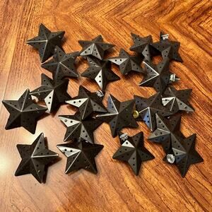 Wrought Iron Star Punched String Light covers - set of 20.